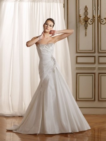 Slender mermaid embroidery wedding dress ST21052